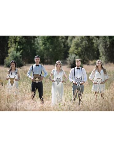 Maska Sowa Płomykówka 22 x 23cm, 1szt.