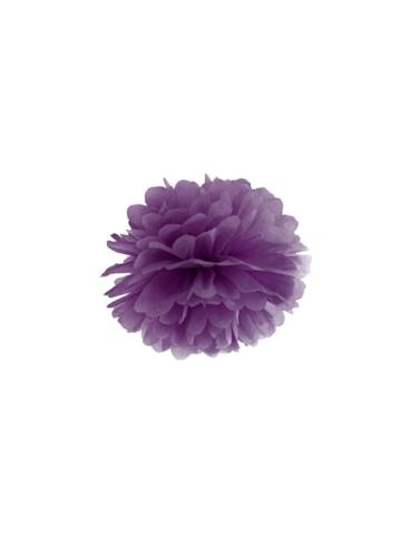 Pompon bibułowy, purpura, 25cm, 1szt.