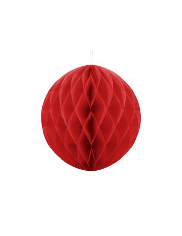 Kula bibułowa, czerwony, 30cm, 1szt.