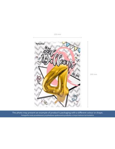 Balon foliowy Cyfra ""0"", 86cm, złoty