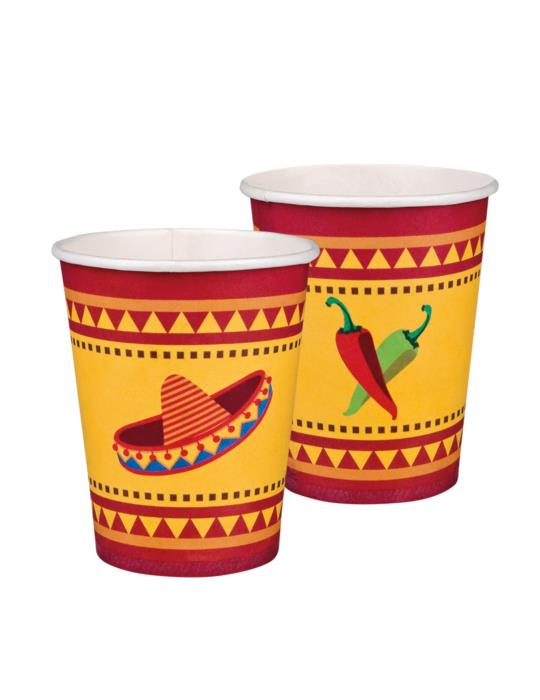 1Kubeczki Meksykańskie ekologiczne 54398 10 szt 210ml fiesta