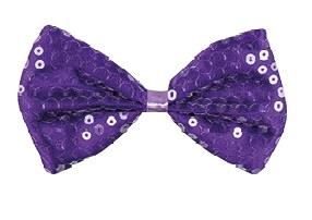 1Mucha z Cekinami Fioletowa 53129F