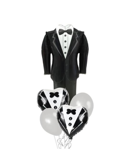 1Zestaw Balonów Garnitur Smoking 460410 Pana Młodego Ślub Wesele