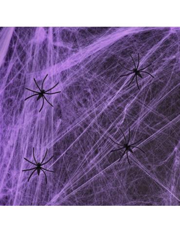1Pajęczyna Halloween fioletowa 512546 XXL 200g Halloween Andrzejki Zombie Party