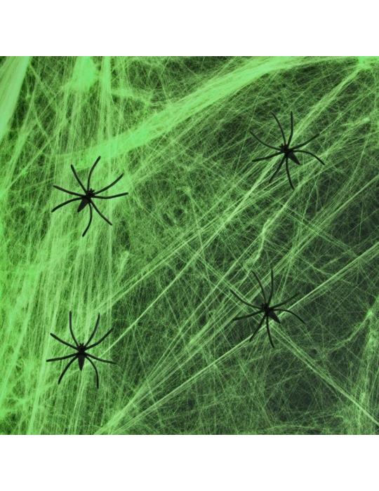 1Pajęczyna Halloween zielona XXL 512544 200g Halloween Andrzejki Zombie Party