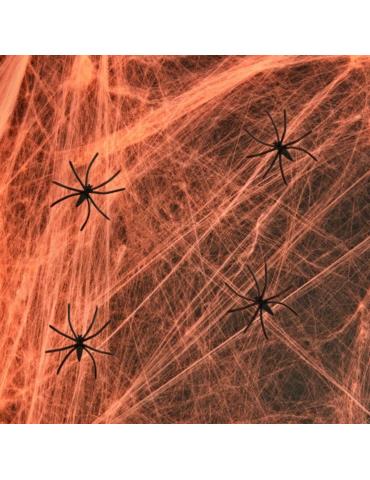 1Pajęczyna Halloween pomarańczowa 512545 XXL 200g Halloween Andrzejki Zombie Party