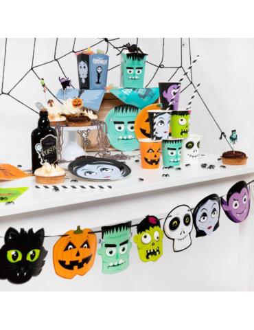 1Talerzyki papierowe Monsters 129647 6szt 18cm Halloween Andrzejki Zombie Party