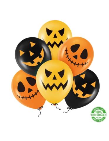 1Balony lateksowe Strachy 6szt 400643 Halloween Andrzejki Zombi Party