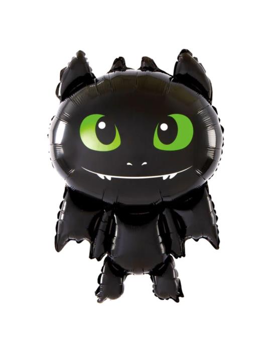 1Balon foliowy Smok czarny 460450 86x56cm Halloween Andrzejki Party