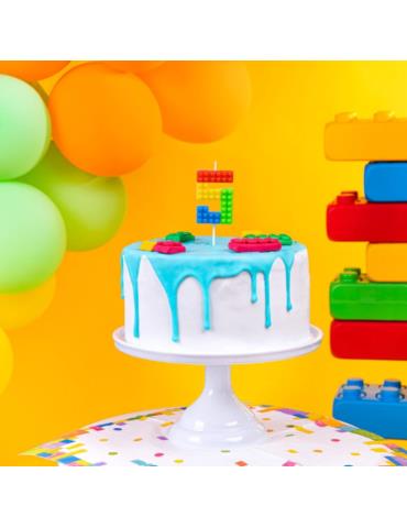 1Świeczka cyfra 5 Klocki 129579 Urodziny Rocznice cyferka