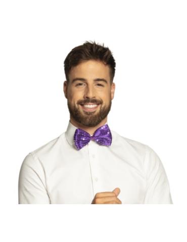 1Mucha z Cekinami Fioletowa 53129F