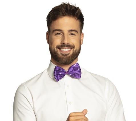 1Mucha z Cekinami Fioletowa 53129F