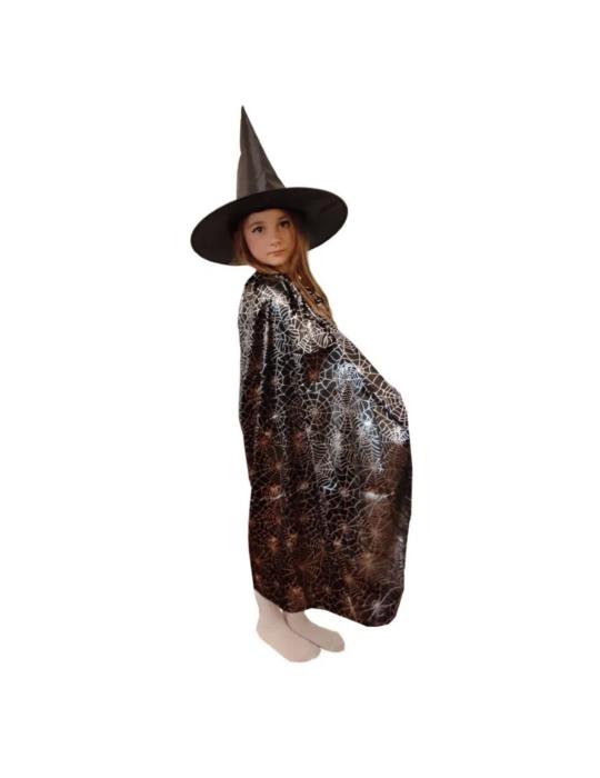Strój Peleryna Halloween Srebrna ST811 dla dzieci 98 cm