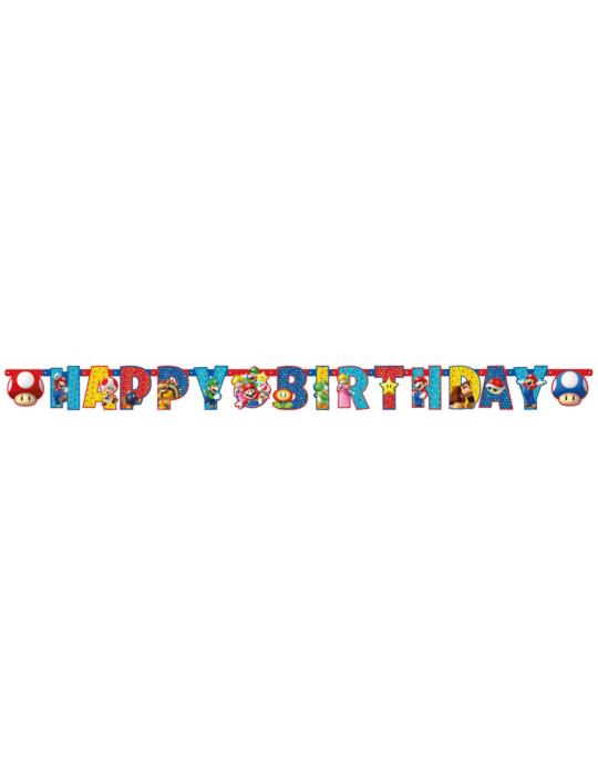 1Banner Happy Birthday Mario Bros9901542 girlanda urodzinowa 190x15cm