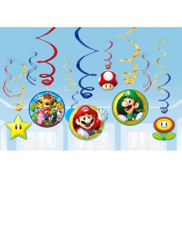 Świderki Super Mario Bros 671554 Dekoracja 12szt.