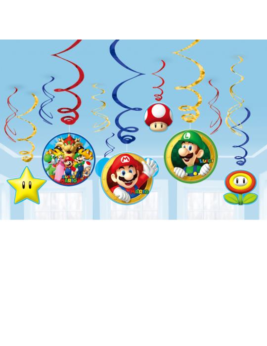 1Świderki Super Mario Bros 671554 Dekoracja 12szt.