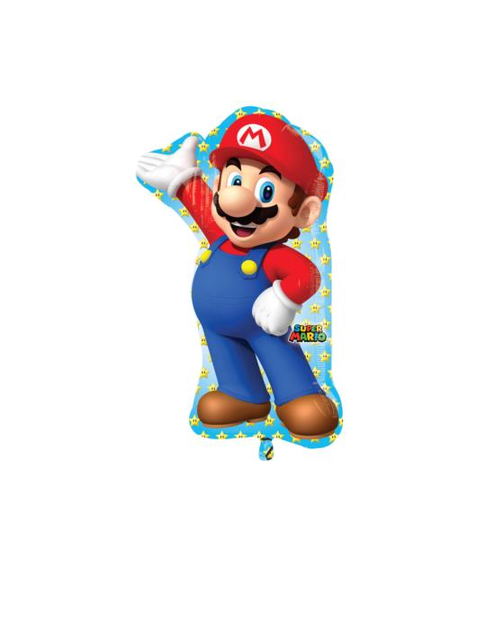 1Balon foliowy Super Mario Bros 3201001 Mario XXL 55x83cm