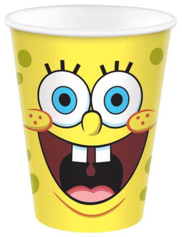 1Kubeczki Sponge Bob 582627 urodzinowe 8szt. 250ml