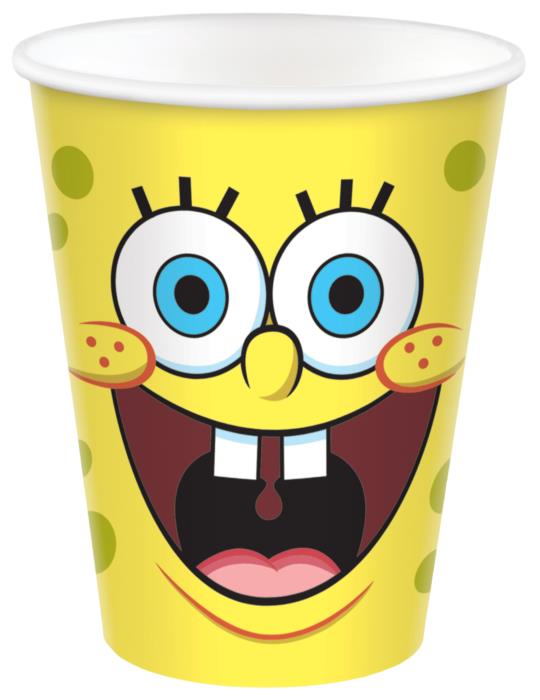 1Kubeczki Sponge Bob 582627 urodzinowe 8szt. 250ml