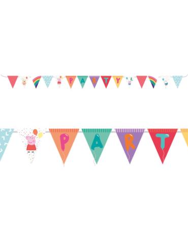 1Banner Świnka Peppa Pig Party 9906337 urodzinowa girlanda 330cm