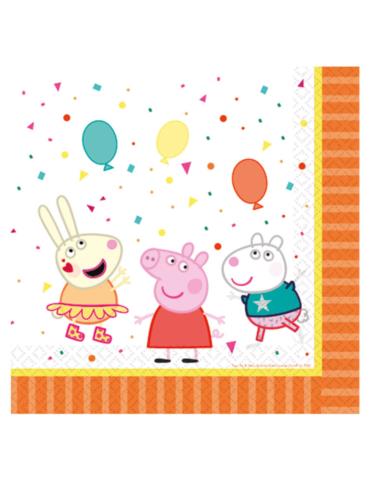 Serwetki Świnka Peppa Pig 9906331 urodzinowe 33x33cm 16szt,
