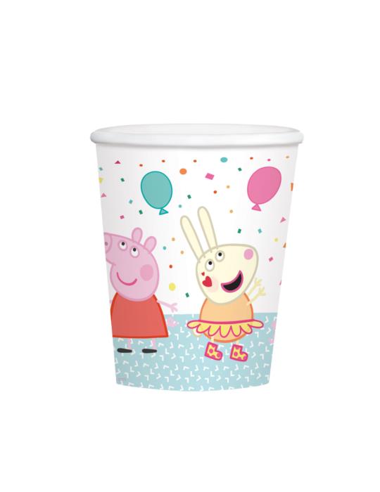 1Kubeczki Świnka Peppa Pig 9906333 urodzinowe 8szt. 250ml