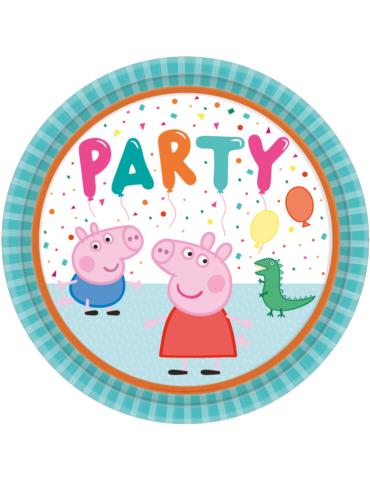 1Talerzyki Świnka Peppa Pig 8szt 9906329 urodzinowe 23cm