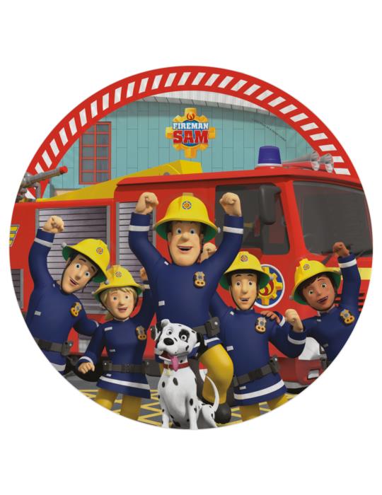 1Talerzyki Strażak Sam 8szt 9912958 urodzinowe 23cm