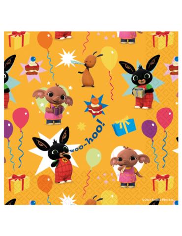 1Serwetki Bing Królik 9911883 urodzinowe 33x33cm 16szt,