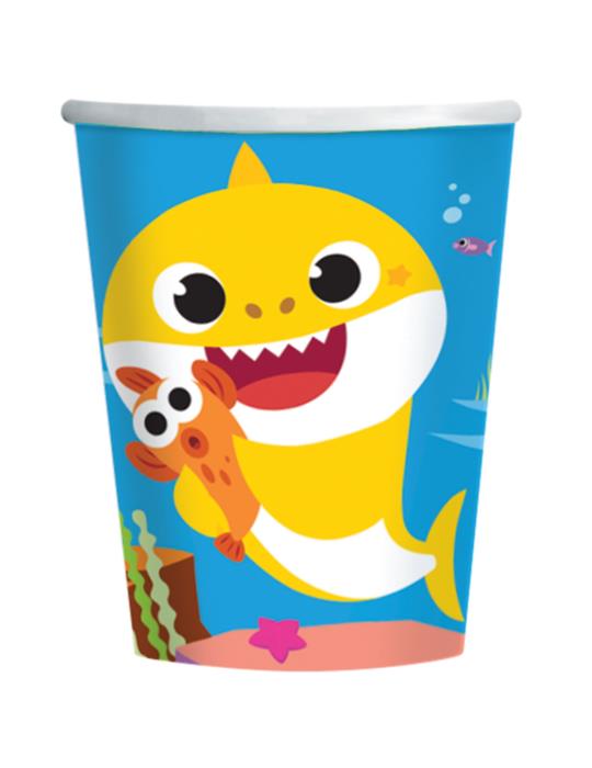 1Kubeczki Baby Shark Rekiny 9909041 urodzinowe 8szt. 250ml
