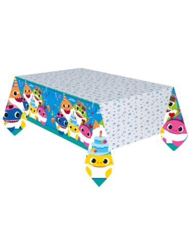 1Obrus Baby Shark Rekinek 9909042 urodzinowy foliowy 120x80cm