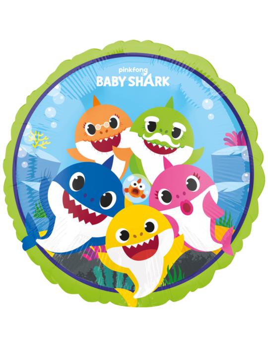 1Balon foliowy Baby Shark 43cm 4075801 urodzinowy rekiny