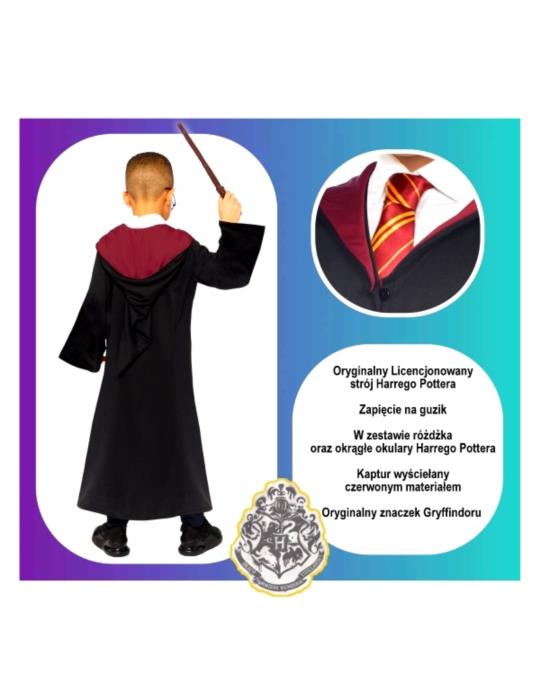 1Strój Harry Potter ST956 134/140 Gryffindor