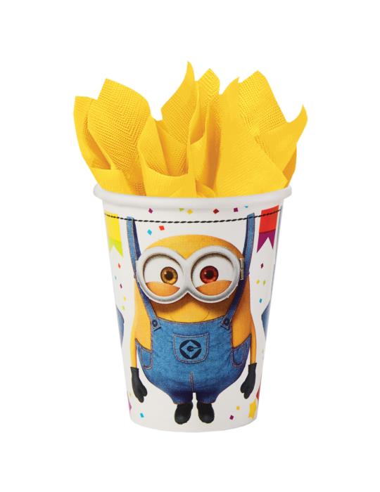 1Kubeczki Minionki 8szt. 250ml 9907315 Despicable Me urodzinowe