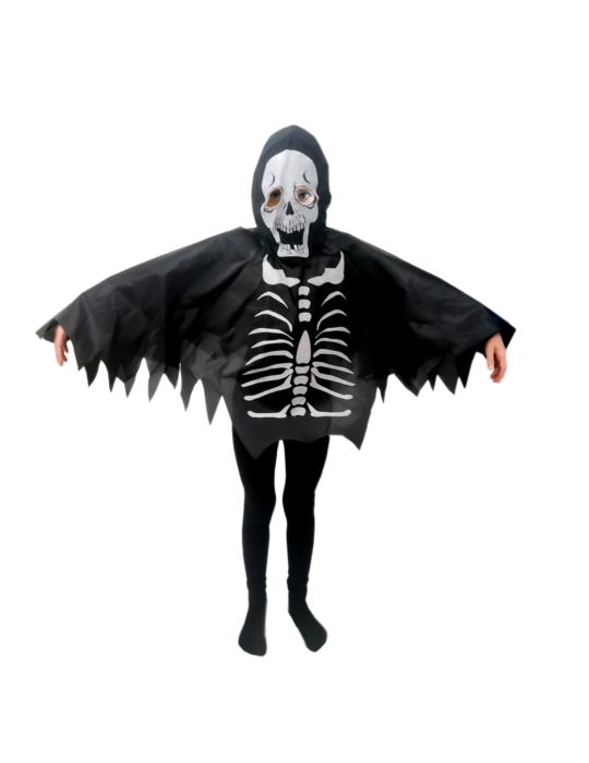 1Strój Peleryna Kościotrup z Maską ST960 ONE SIZE dla dzieci Szkielet Halloween