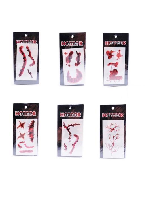 Rany Krwawe Halloween Tauaż TC57804 blizny różne wzory