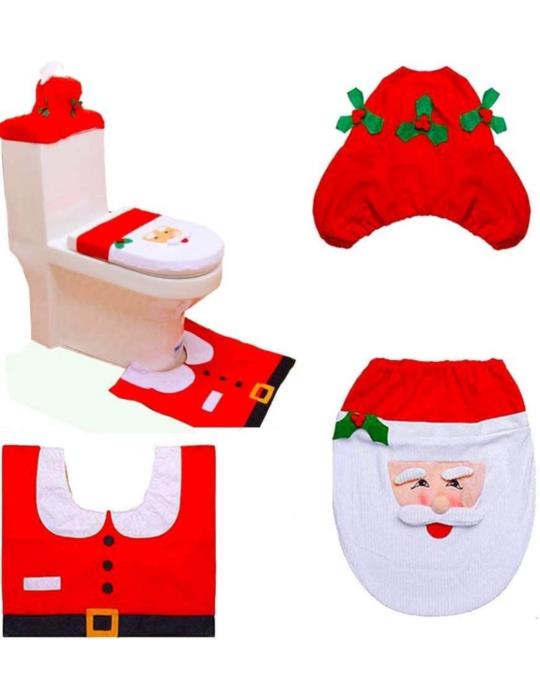1Zestaw Świąteczny Łazienkowy SW62 Mikołajowy WC toaleta święta ozdoba