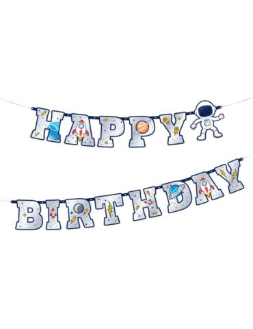1Baner Happy Birthday Kosmos 129845 urodzinowy 220 cm