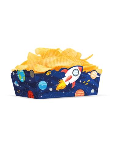Pudełko na chipsy Kosmos 3 szt. 129814 6x15cm Rakieta Planety Astronauta Kosmonauta Wszechświat