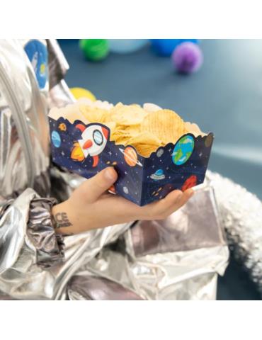 1Pudełko na chipsy Kosmos 3 szt. 129814 6x15cm Rakieta Planety Astronauta Kosmonauta Wszechświat