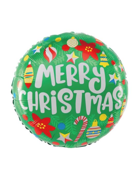 1Balon Merry Christmas Foliowy 460704 45 cm dekoracje świąteczne