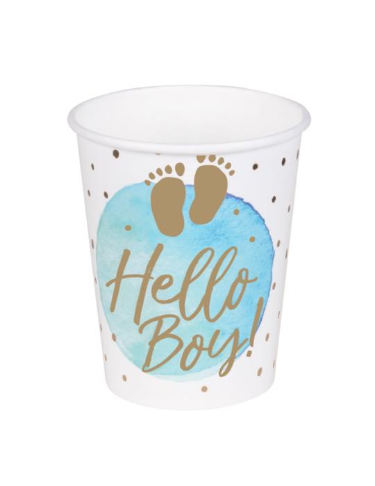 1Kubeczki Hello Boy Roczek 10 sztuk53247 Baby Shower dla Chłopca