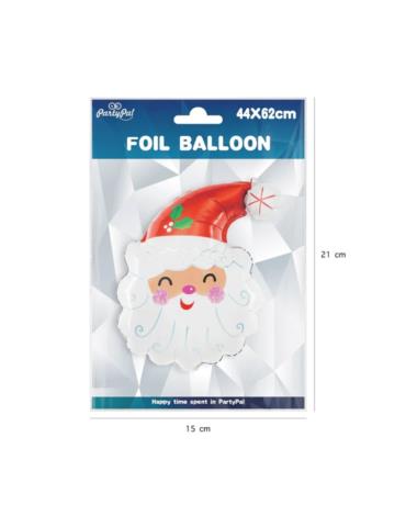 1Balon Święty Mikołaj Foliowy 460701 44x62cm dekoracja świąteczna