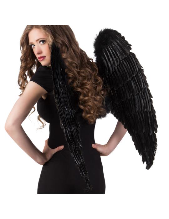 1Skrzydła Anioła czarne XL 87x72cm 52816 z piór anielskie duże