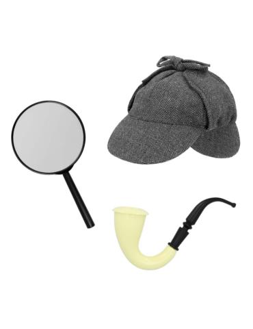 Zestaw Detektywa czapka lupa fajka 33201 Sherlock Holmes