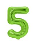 1Balon foliowy Cyfra 5 Zielony 128589 100cm liczba urodziny przyjęcia okazje