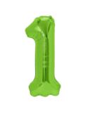 1Balon foliowy Cyfra 1 Zielony 128541 100cm liczba urodziny przyjęcia okazje