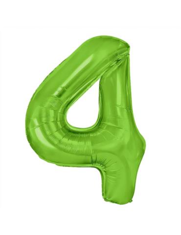 Balon foliowy Cyfra 4 Zielony 128572 100cm liczba urodziny przyjęcia okazje