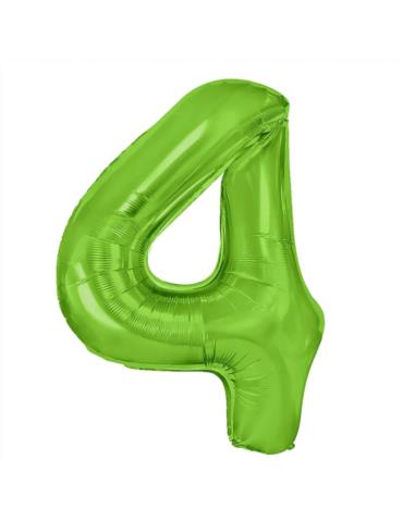 1Balon foliowy Cyfra 4 Zielony 128572 100cm liczba urodziny przyjęcia okazje