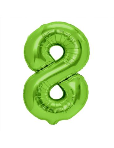 1Balon foliowy Cyfra 8 Zielony 128619 100cm liczba urodziny przyjęcia okazje